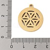 Preserved Fresh Flower 304 Stainless Steel Rhinestone Pendants STAS-S139-01G-06-3