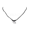 Round Shell Pearl Pendant Necklaces NJEW-JN04784-02-1