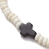 2Pcs Synthetic Hematite & Turquoise Beads Stretch Bracelets for Women Men BJEW-JB11291-4