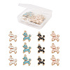 Craftdady 40Pcs 4 Colors Alloy Enamel Pendants ENAM-CD0001-15-1