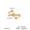 304 Stainless Steel Open Cuff Rings for Women DM3839-4-1