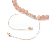 Natural Sunstone Beaded Braided Bead Bracelets for Women BJEW-JB12211-01-4
