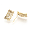 Brass Stud Earring Findings KK-T020-123G-1