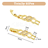 10Pcs 2 Colors Rack Plating Brass Micro Pave Clear Cubic Zirconia Watch Band Clasps ZIRC-DC0001-08-2