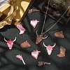 20Pcs 10 Styles West Cowboy Theme Golden Plated Alloy Enamel Pendants FIND-CJ0002-60-6