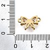 Brass Clear Cubic Zirconia Connector Charms KK-U065-04C-G-3
