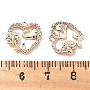 Brass Micro Pave Clear Cubic Zirconia Pendants KK-M102-34G-3