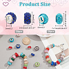  100Pcs 2 Style Polymer Clay Rhinestone & Resin European Large Hole Beads with Silver Color Plated Brass Cores FPDL-NB0001-04-2