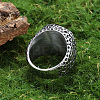 Textured 304 Stainless Steel Finger Rings FS-WG3E048-02-3