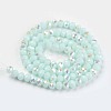 Electroplate Opaque Solid Color Glass Beads Strands EGLA-A034-P1mm-L09-2