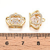 Brass Micro Pave Cubic Zirconia Charms KK-N261-90G-3