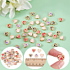 50Pcs 5 Colors Alloy Enamel Beads FIND-SC0022-64-6