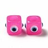 Resin Evil Eye European Beads RESI-A021-05-2