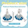 5Pcs 5 Colors Brass Enamel Shell Shape Charms KK-BC0015-42P-2