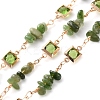 Handmade Brass Glass Square Link Chains CHC-F019-09G-02-1