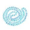 Electroplate Transparent Glass Beads Strands EGLA-N056-04A-B01-2