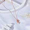 1Pc Alloy Flower Shape Pendant Necklaces for Women NJEW-LP0004-19-3