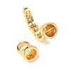 Brass Micro Pave Cubic Zirconia Fold Over Clasps KK-P164-05G-1-4