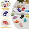 60Pcs 12 Styles Glazed Porcelain Beads PORC-FH0001-14-4