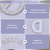 Rhinestone with Plastic Pearl Cloth Embroidery Sew on Appliques PATC-WH0008-142E-4