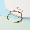 Two Tone Handmade Brass Curb Chain Bracelet Makings X-AJEW-JB00850-03-3