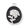 Rack Plating Spray Painted Alloy Pendants PALLOY-F018-14P-01-1