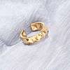 304 Stainless Steel Open Cuff Rings for Women RJEW-K309-23G-1