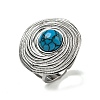 304 Stainless Steel Open Cuff Rings STAS-Z060-13P-2