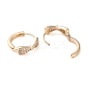 Brass Micro Pave Clear Cubic Zirconia Hoop Earrings LS-EJEW-S234-03G-2