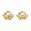 Brass Micro Pave Clear Cubic Zirconia Connector Charms KK-E068-VB358-2