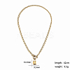Retro Punk 304 Stainless Steel Necklace with 18K Gold Plated OT Clasp HD3050-2-1