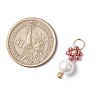 Glass Seed Beaded Flower Pendants PALLOY-MZ00678-2