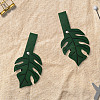 2Pcs Leaf PU Leather Cardigan Clips JEWB-CL0001-01A-4