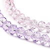 Transparent Painted Glass Beads Strands X1-DGLA-A034-T8mm-A05-3