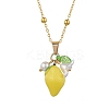 6Pcs 6 Styles Resin Fruit Pendant Necklaces NJEW-JN05204-3