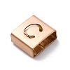 Ion Plating(IP) 304 Stainless Steel Square Slide Charms STAS-L132-16C-RG-2