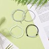4Pcs 4 Style Natural Angelite & Lava Rock & Opalite Round Beaded Stretch Bracelets Set BJEW-JB09083-6