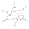 60Pcs 6 Styles Iron Split Key Rings FIND-TA0008-13-3