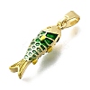 Brass Enamel Pendants KK-P336-34G-02-2