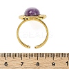 Oval Natural Amethyst Finger Rings RJEW-M063-01G-16-3