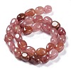 Natural Strawberry Quartz Beads Strands G-C038-02L-3
