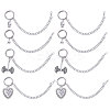8Pcs 4 Style Alloy Boot Strap Chains HJEW-CA00037-1