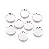 Tarnish Resistant 316 Surgical Stainless Steel Lace Edge Bezel Cups X-STAS-I118-07P-04-1