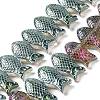 Electroplate Transparent Glass Beads Strands EGLA-C007-06-1