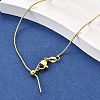 1MM Brass Wheat Chain Adjustable Slider Necklaces NJEW-M108-21G-2