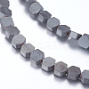 Non-magnetic Synthetic Hematite Beads Strands G-P338-01B-4x4mm-1