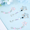 2Pcs 2 Styles Star Iron & Plastic Snap Hair Clips PHAR-CP0001-29-3
