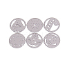 Flat Round Frame Carbon Steel Cutting Dies Stencils X-DIY-F036-36-6
