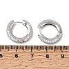 Brass Micro Pave Cubic Zirconia Hoop Earrings KK-CBA8324-24P-04-5