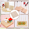 196-Hole Square Oak Wooden Cake Pop Stand Displays WOOD-WH0124-19-5